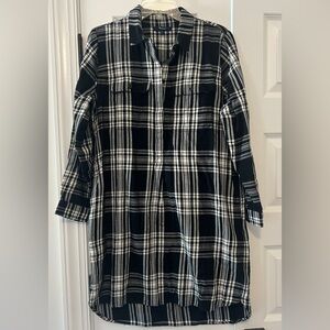 MADEWELL Plaid Flannel midi/mini dress size medium